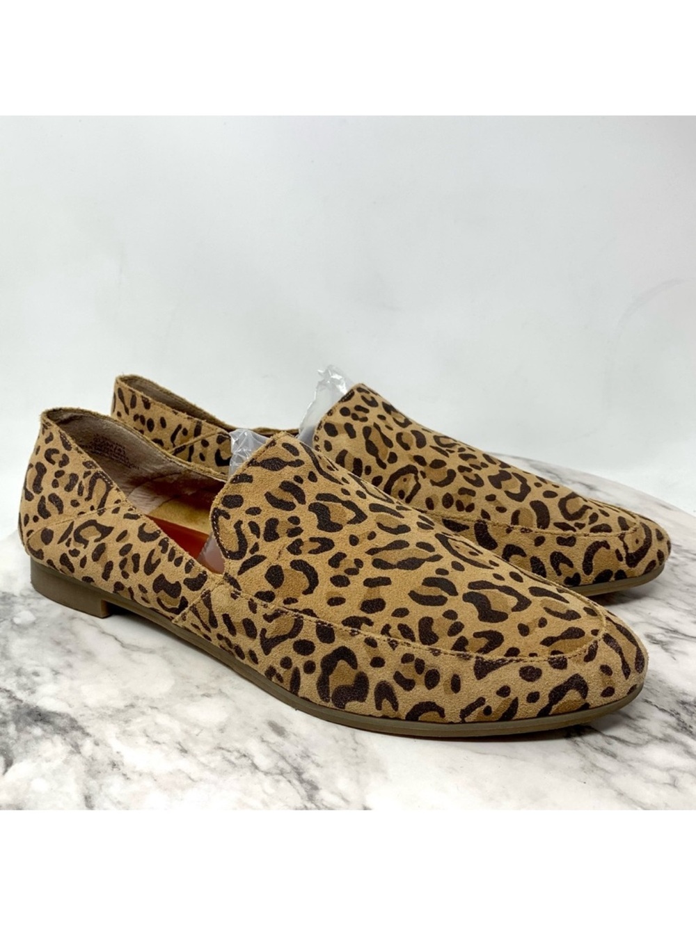Lucky Brand Brogan Leopard Print Suede Loafers 9.5 Minimalist Indie Sleeze Edgy